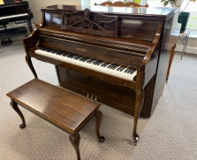 Charles R Walter console piano, mahogany